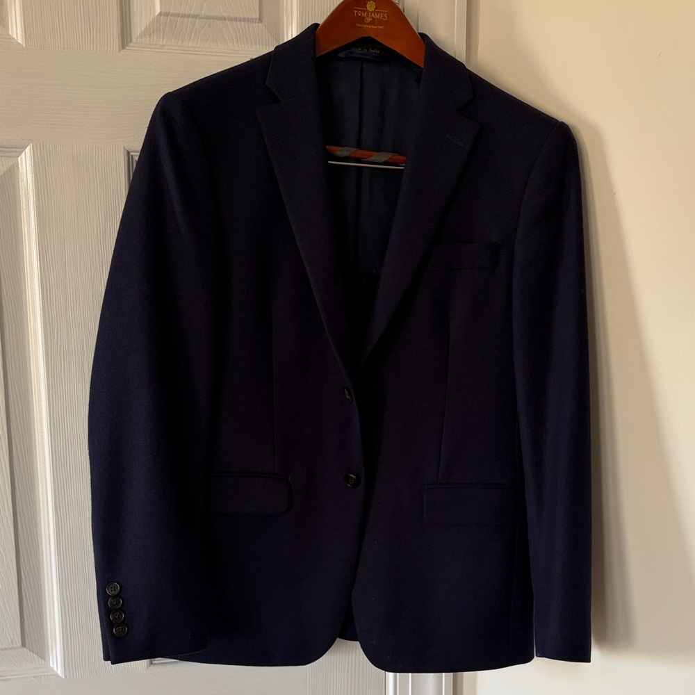 Ralph Lauren Wool Navy Men's Two-Button Blazer